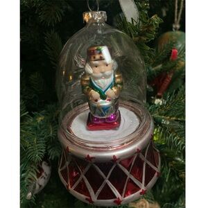 Mr. Christmas Dome Nutcracker Spinning Ornament Music Box Plays Sugar Plum Fairy